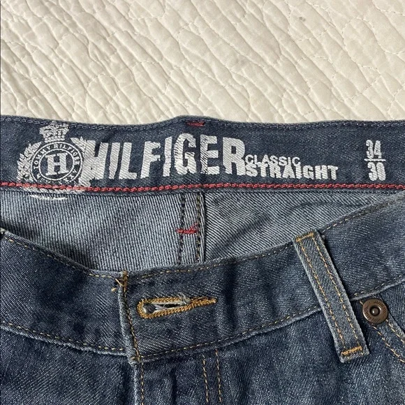 Tommy Hilfiger Men's Dark Blue Straight Jeans - Picture 3 of 5